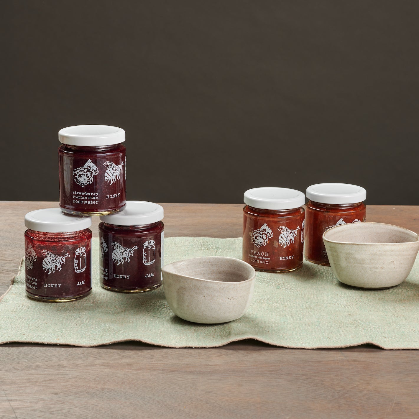 Strawberry Italian Plum Rosewater Jam 6oz.