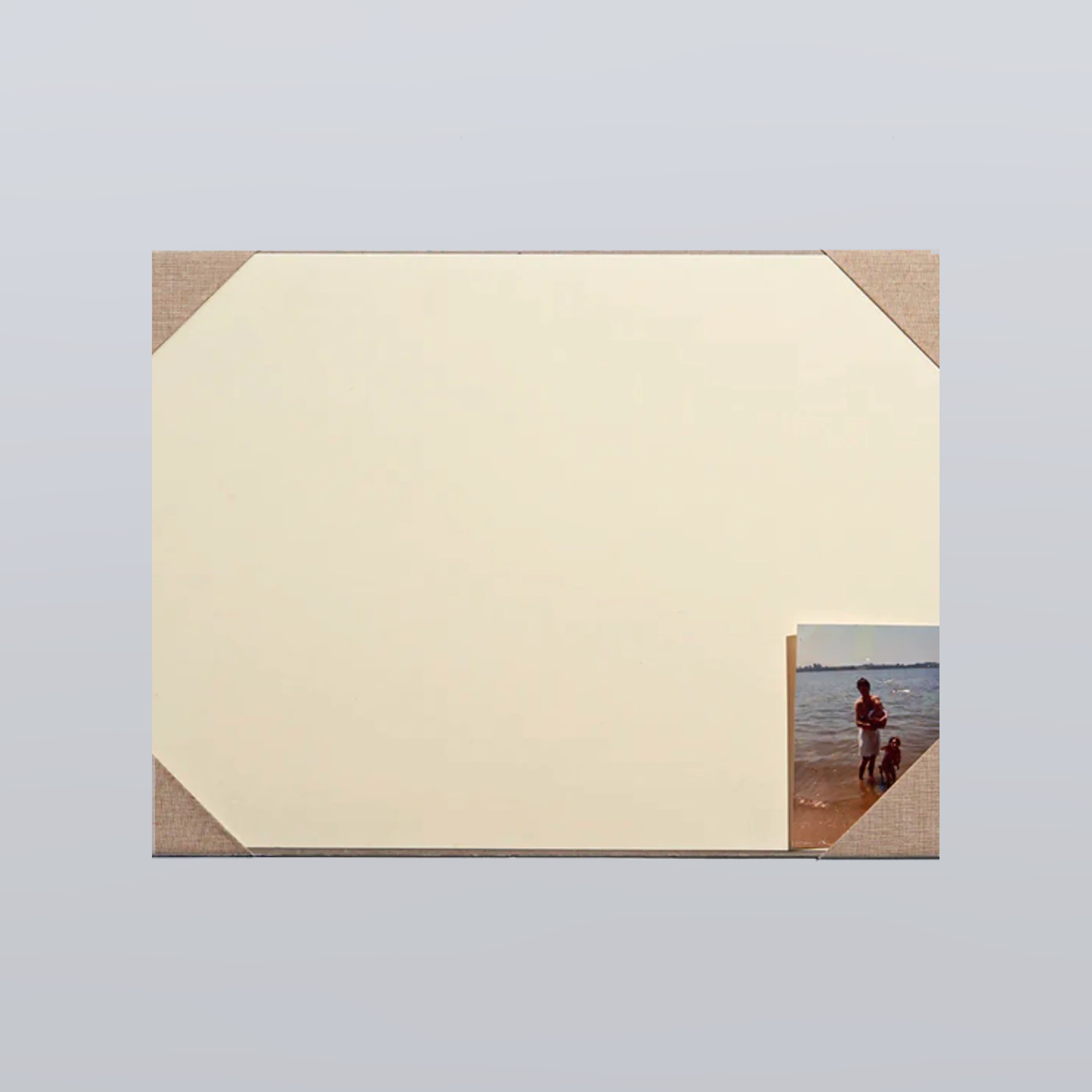 Ecru Linen Desk Blotter