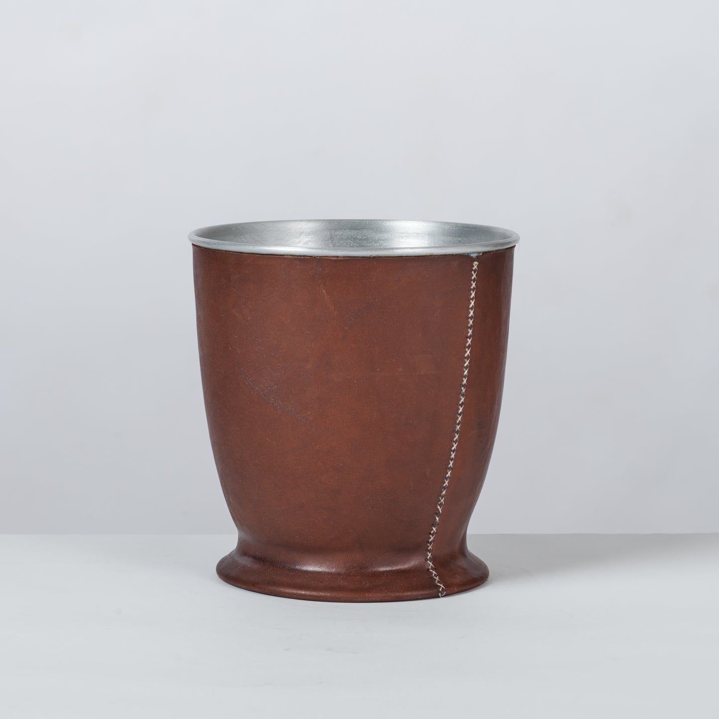 Brown Leather Cloche