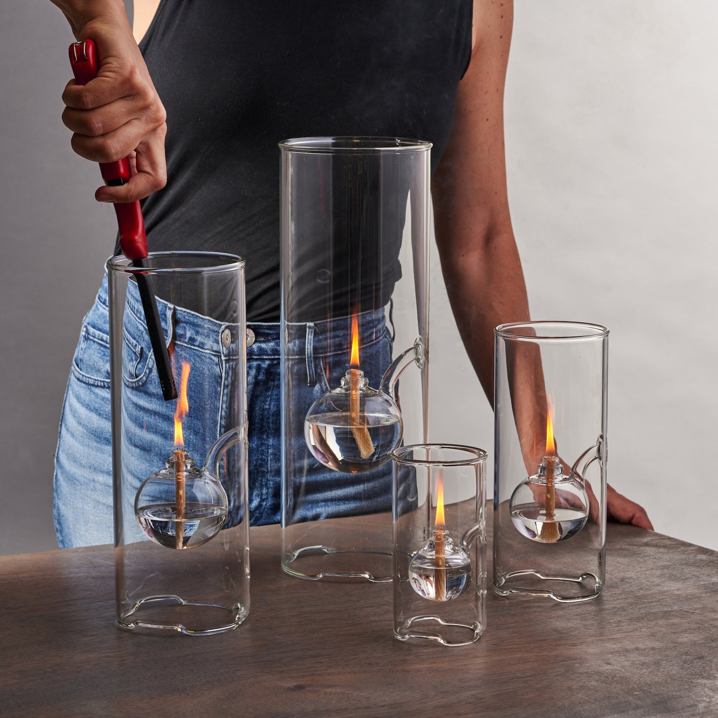 Hand-Blown Modern Oil Lamps