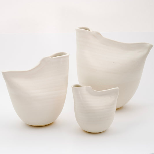 White Bird Vases