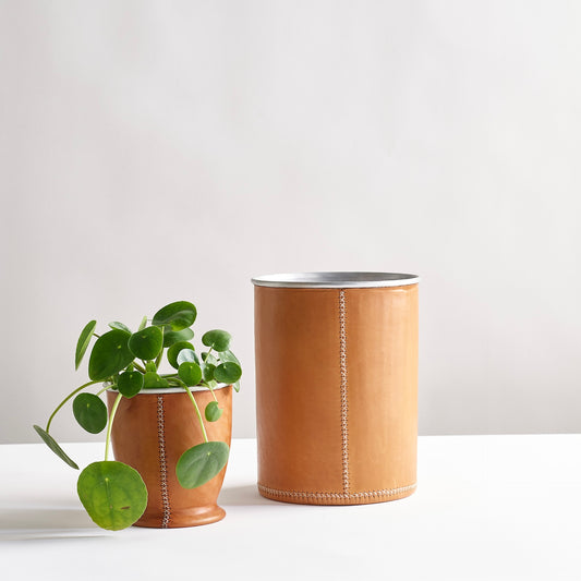 Leather Waste Bin