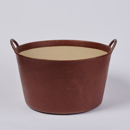 Large Leather Bin