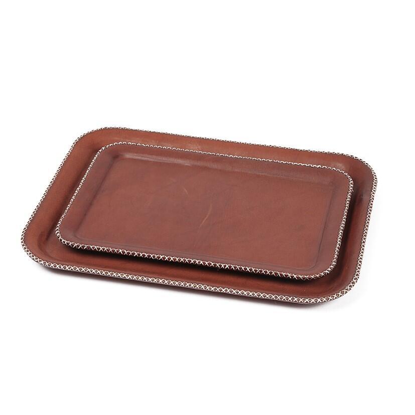 Stackable Leather Trays