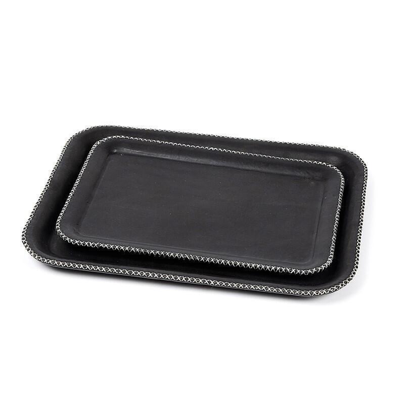 Stackable Leather Trays