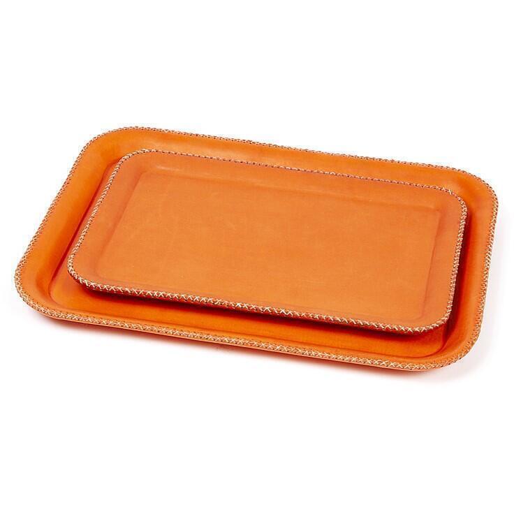 Stackable Leather Trays