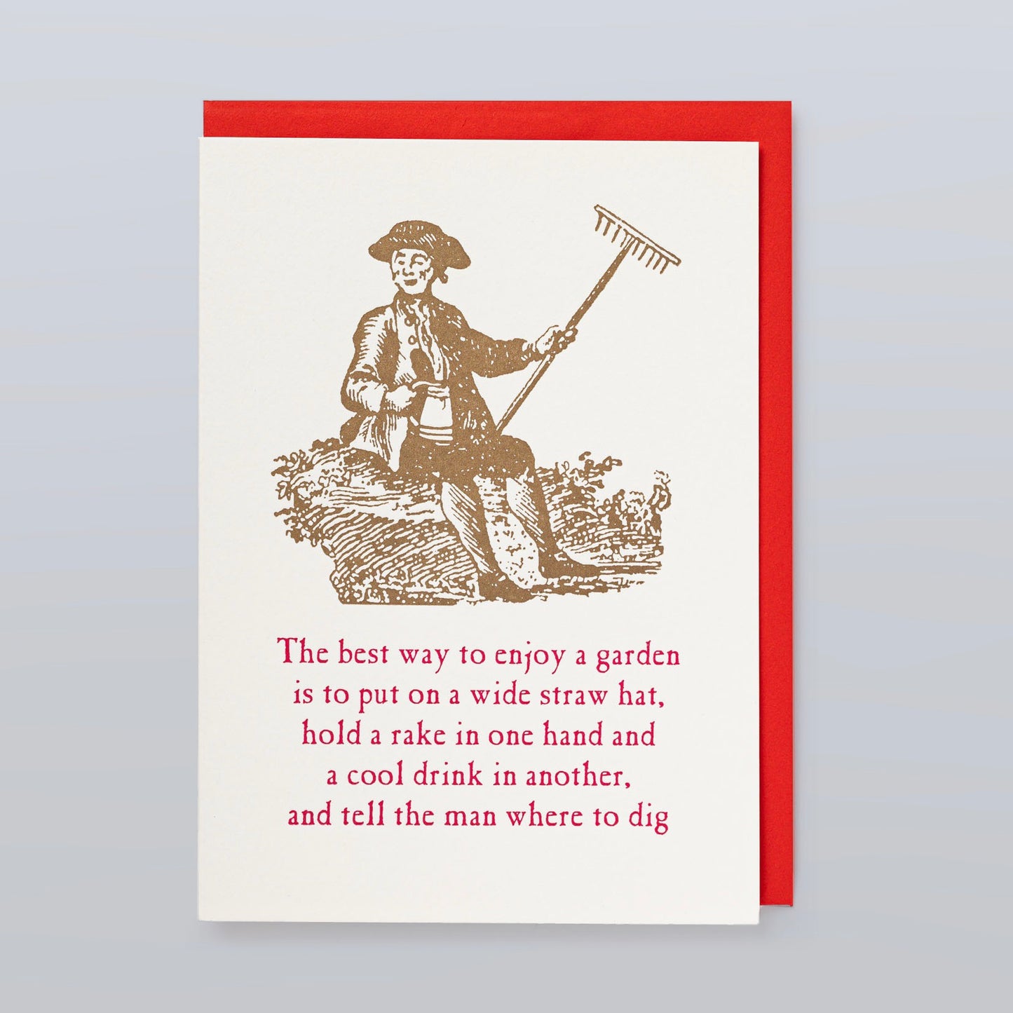 Letterpress Card - Enjoy a Garden