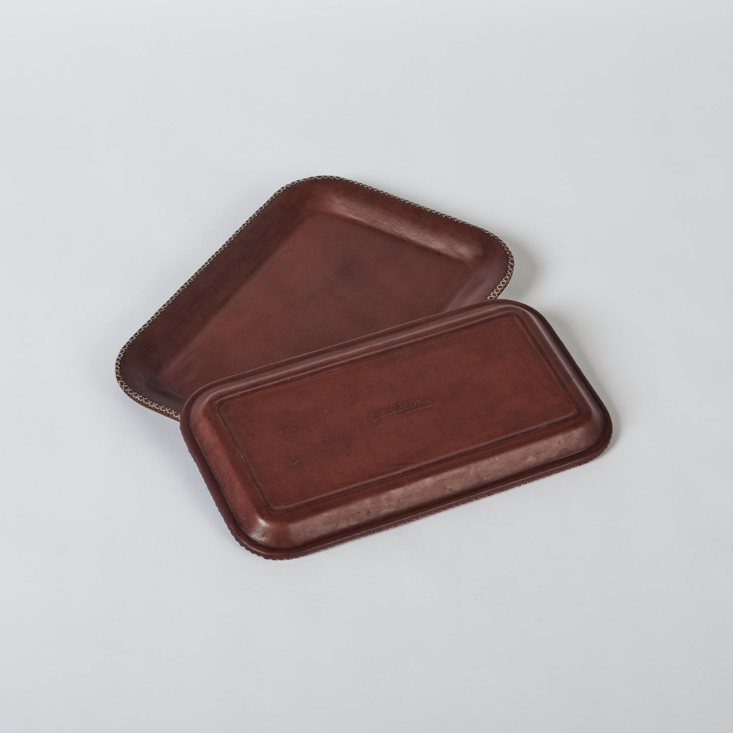 Stackable Leather Trays