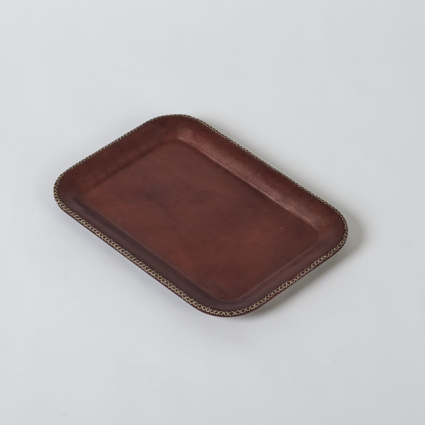 Stackable Leather Trays